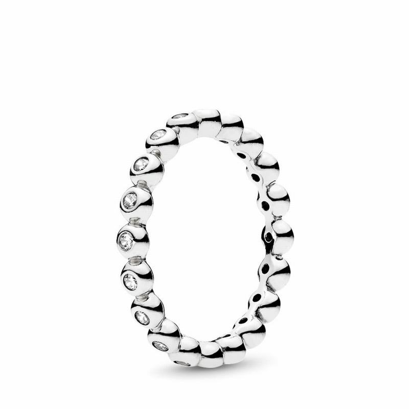 Pandora For Eternity Promise Ring Ireland - Sterling Silver/Cubic Zirconia - 231987WTF